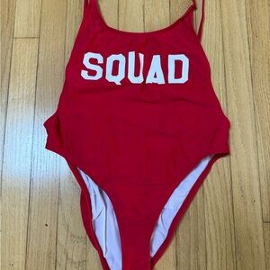 Red One-Piece Swimsuit